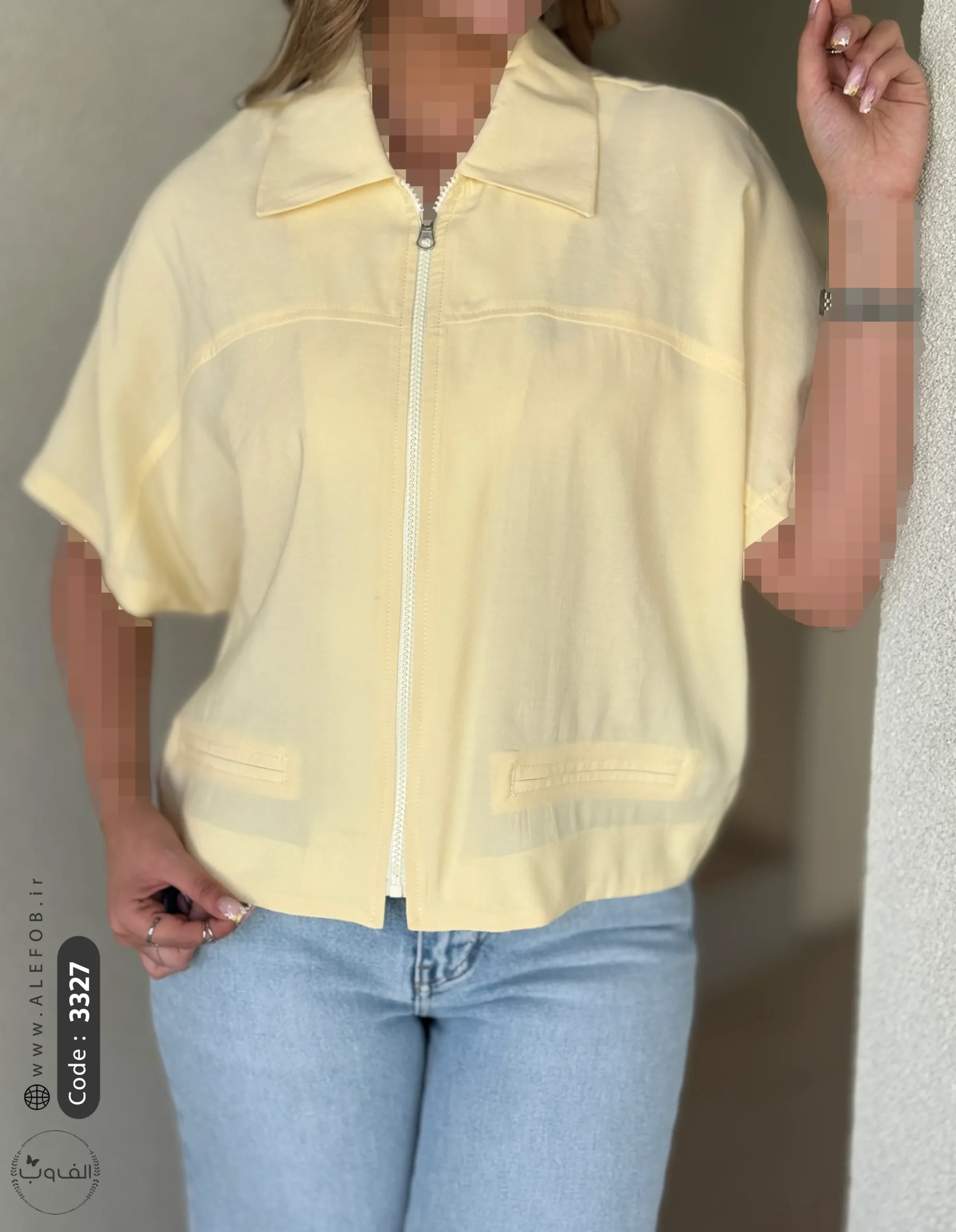 وست سیلک یقه شکاری | 3327